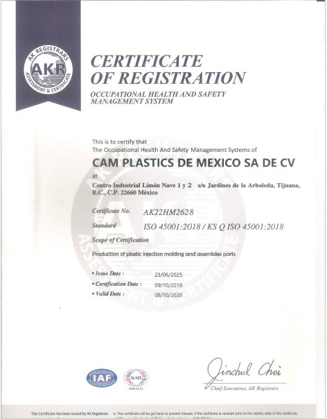 ISO 45001 Certificate